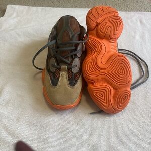 Yeezy 500 adidas Tan and Orange Sneakers